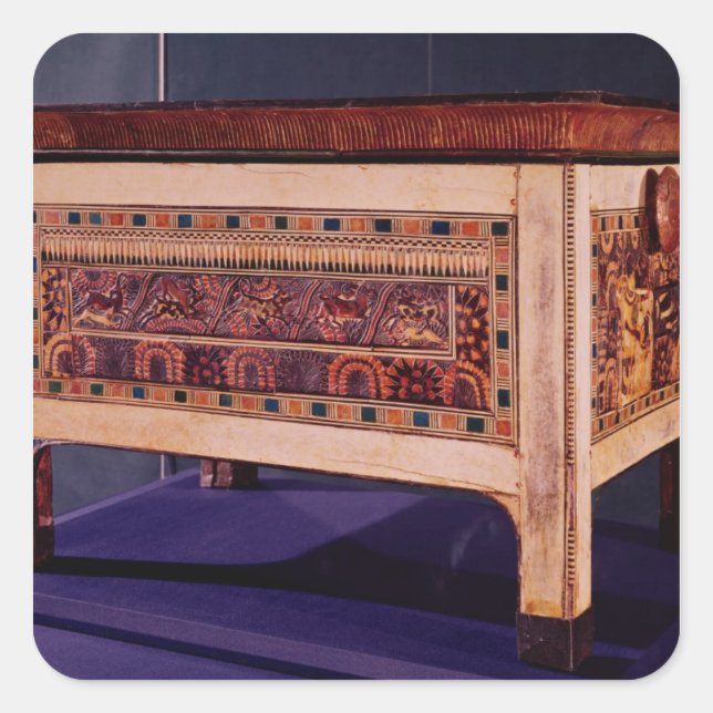 Adesivo Quadrado Oferta do Túmulo de Tutankhamun (Frente)