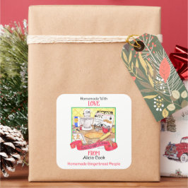 Adesivo Quadrado Oferta Homemade Personalizada do Exchange Love