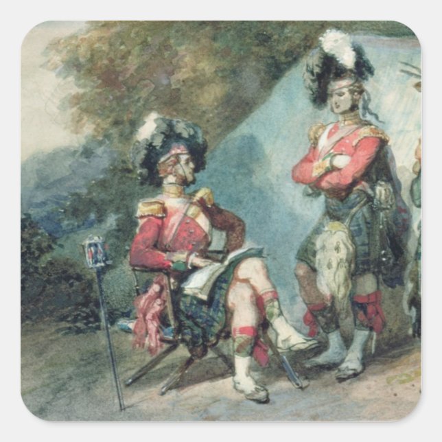 Adesivo Quadrado Oficiais do 79º Highlanders (Frente)