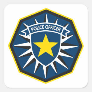 Adesivo Quadrado Oficial de Polícia Star