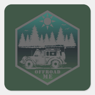 Adesivo Quadrado OFROAD ROAD ME Natureza