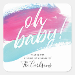 Adesivo Quadrado Oh Baby Paint Swash Stickers