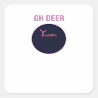 Adesivo Quadrado Oh Deer Estética Moderna