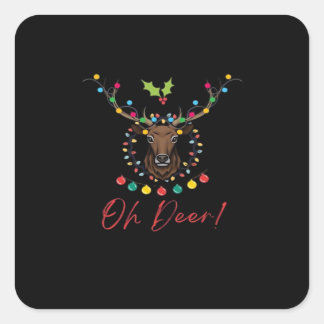 Adesivo Quadrado Oh Deer Estética Moderna
