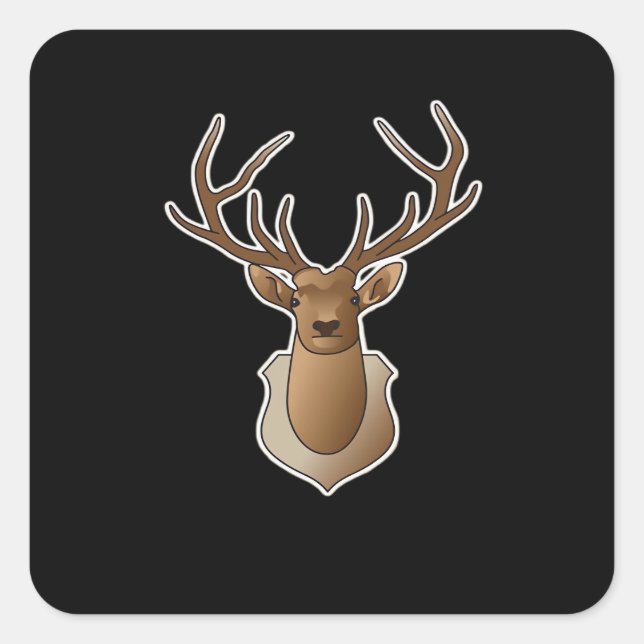 Adesivo Quadrado Oh Deer Minimal Design  (Frente)