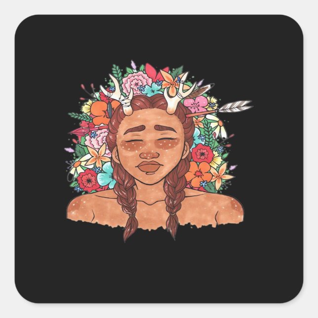 Adesivo Quadrado Oh Deer Modern Aesthetic  (Frente)