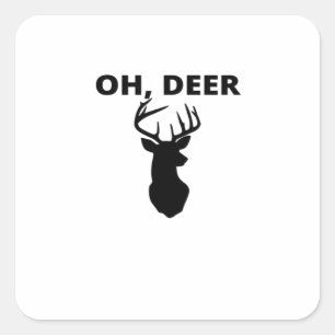 Adesivo Quadrado Oh Deer Oh Dear Estilo de Arte Caprichoso