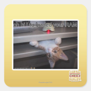 Adesivo Quadrado oh olá! eu promovi seu RAM