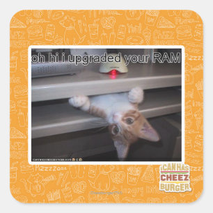 Adesivo Quadrado oh olá! eu promovi seu RAM