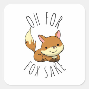 Adesivo Quadrado Oh para Fox Sake