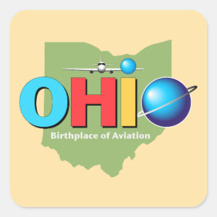 Adesivo Quadrado Ohio Estados Unidos da América