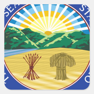 Adesivo Quadrado Ohio State Seal