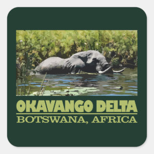 Adesivo Quadrado Okavango Delta