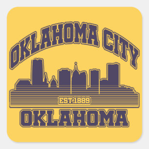 Adesivo Quadrado Oklahoma City, Oklahoma