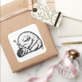 Adesivo Quadrado OLÁ AMIGO • StillWood • Chow & Hedgehog