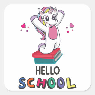 Adesivo Quadrado Olá Escola