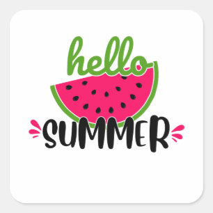 Adesivo Quadrado Olá Melão de Verão 