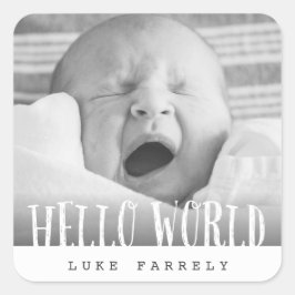 ADESIVO QUADRADO OLÁ MUNDO