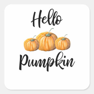 Adesivo Quadrado Olá Pumpkin