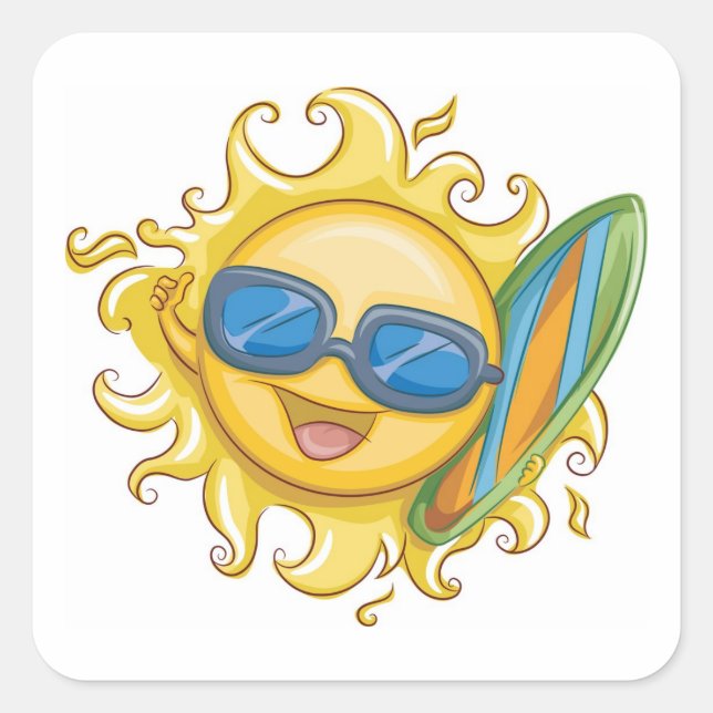 Adesivo Quadrado Olá Summer (Frente)