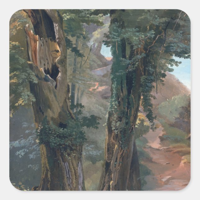 Adesivo Quadrado Old Elms, c.1835 (Frente)