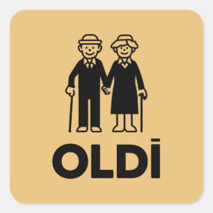 Adesivo Quadrado Oldi Birthday