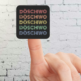 Adesivo Quadrado Oldtimer 2cv Ente 70er Döschwo