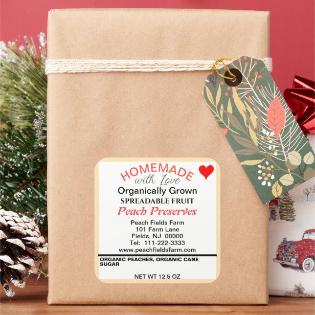 Adesivo Quadrado Óleo Vermelho Laranja Pêssego Preserva Cama (Feriado)