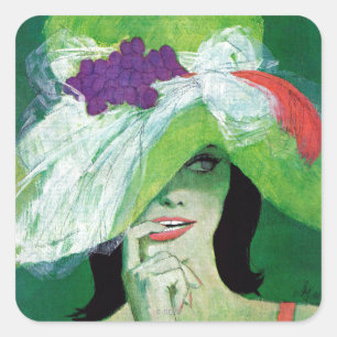 Adesivo Quadrado Olhando a outra maneira