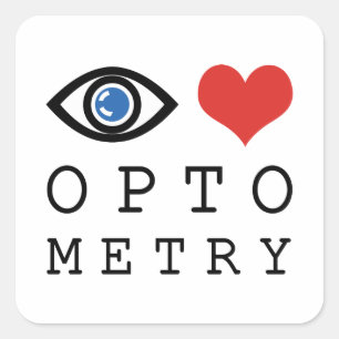 Adesivo Quadrado Olhar Amor Óptica - Tabela de Olhos do Optometrist