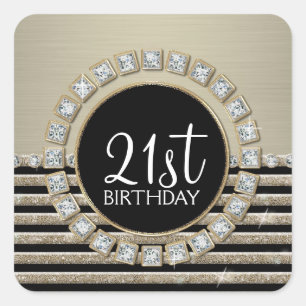 Adesivo Quadrado Olhar horizontal moderno do brilho da listra do