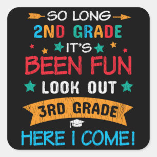 Adesivo Quadrado Olhe O 3º Ano Aqui Eu Volto Para As Crianças De Es