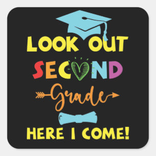 Adesivo Quadrado Olhe Para O Segundo Grau Aqui Eu Vim Um Novo Gráf