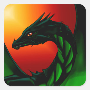 Adesivo Quadrado Olho do Dragão