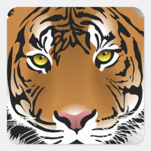 Adesivo Quadrado Olhos de Tigre