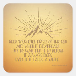 Adesivo Quadrado Olhos Fixos no Sol