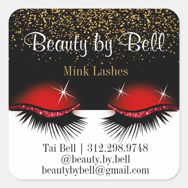 Adesivo Quadrado Olhos Vermelhos (Frente)