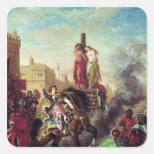 Adesivo Quadrado Olinda e Sophronia no Pyre