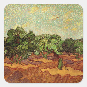 Adesivo Quadrado Oliveiral, Céu Azul Pálido por Vincent van Gogh