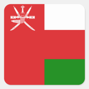 Adesivo Quadrado Oman Flag