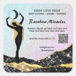 Adesivo Quadrado *~* Ombre Goddess Intenção Ortografia AP24 Squ Arc