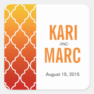 Adesivo Quadrado Ombre Quatrefoil Geométrico Favor Decal pôr do s