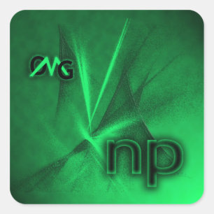 Adesivo Quadrado OMG! np