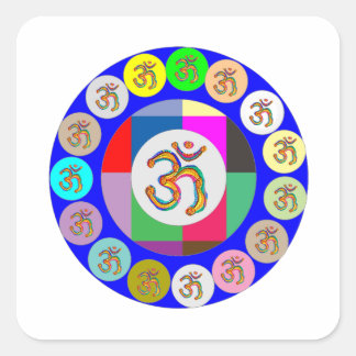 Adesivo Quadrado OmMantra OM MANTRA Moedas Design