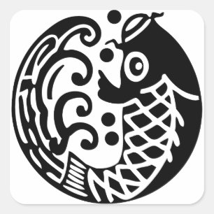 Adesivo Quadrado Onda de carpa