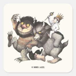 Adesivo Quadrado Onde as coisas selvagens são caracteres