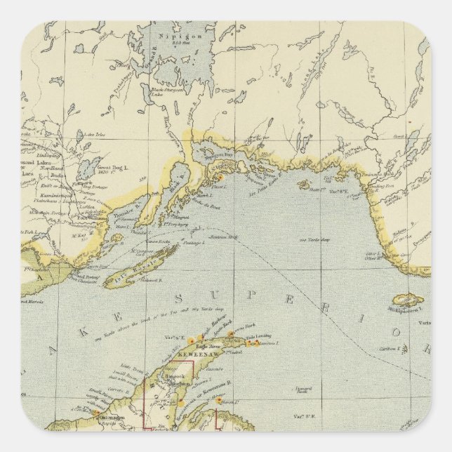 Adesivo Quadrado Ontário, Canadá (Frente)