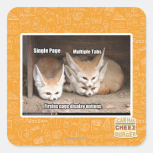 Adesivo Quadrado Opções da exposição da página