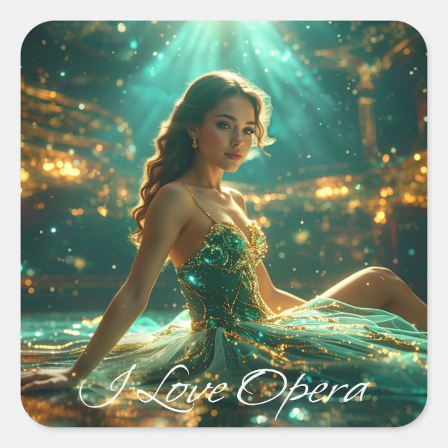 ADESIVO QUADRADO ÓPERA - EU AMO ÓPERA (Frente)