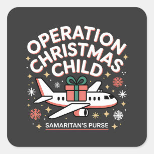 Adesivo Quadrado Operação Criança de Natal Bolsa do Samaritano 